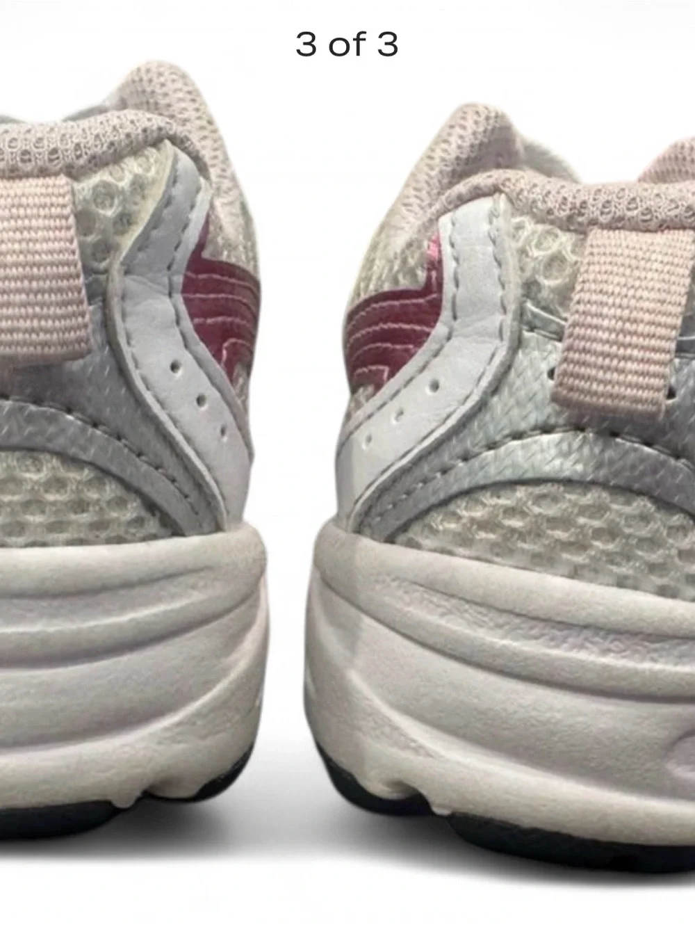 New Balance 530 Kids White and Pink Athletic Sneakers